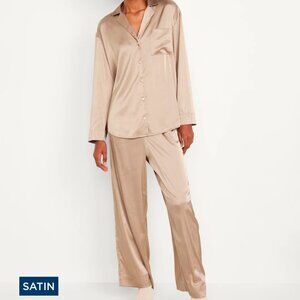 NWT Satin Pajamas Old Navy Size 4 Champagne Color